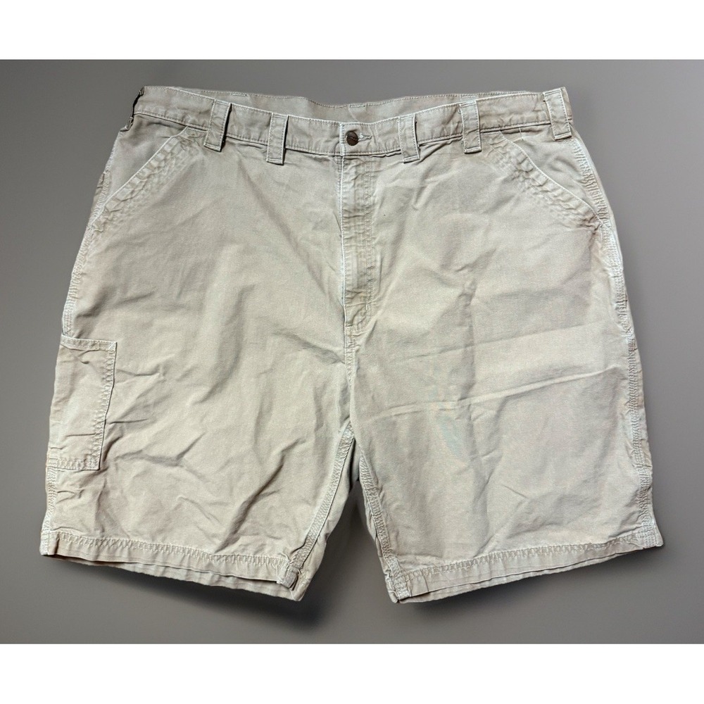 Carhartt Carpenter Shorts Size 46 Tan Brown Canvas Cotton  Mens B147 DKH (f)